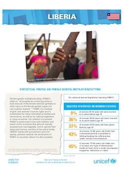 UNICEF Profile: FGM in Liberia (2016)